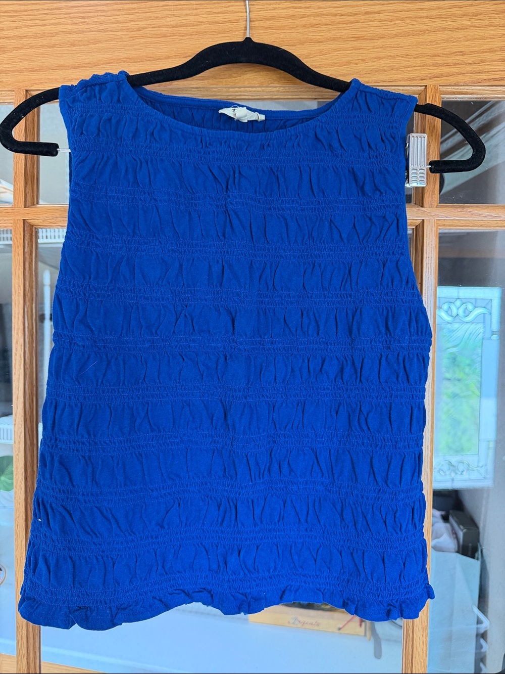 Madewell Women’s Sleeveless Textured Top - Cobalt Blue